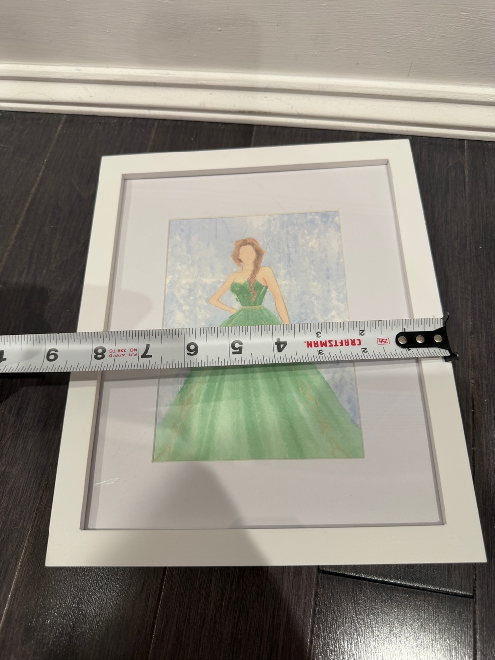 NWOT CUSTOM MADE Disney Princess Anna Frozen Watercolor Portrait Frame 11” x 9” - Picture 6 of 6